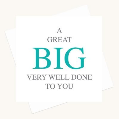 very well done greeting card bold lettering