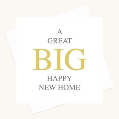 happy new home greeting card bold lettering