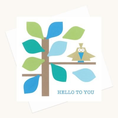 hello to you greeting card bird in tree any occasion