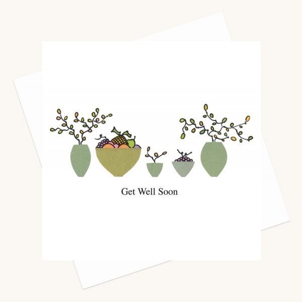 get ell soon greeting card fruit and flowers