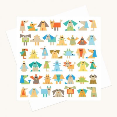 fun animal characters greeting card blues quirky