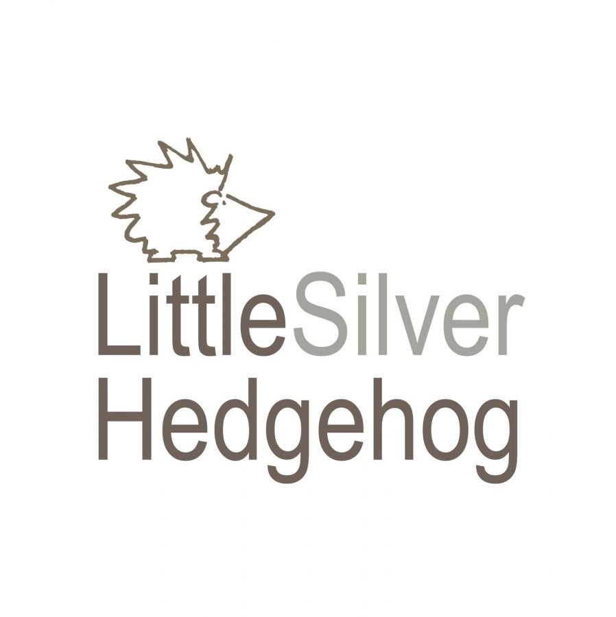 little silver hedgehog logo design