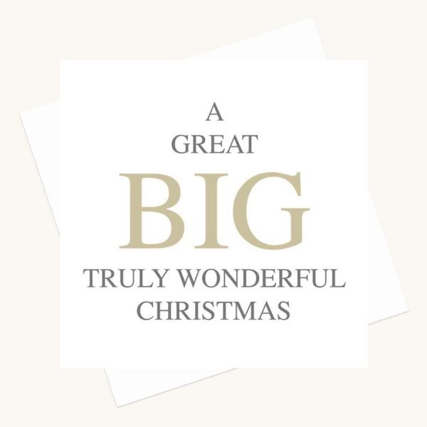 big message greeting card truly wonderful christmas