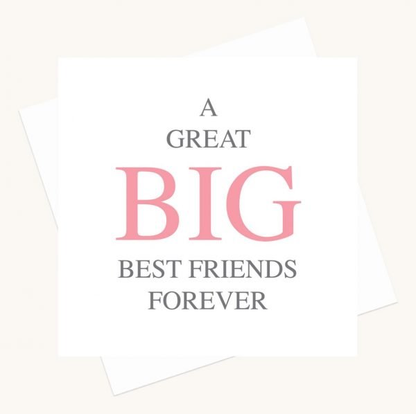 best friends forever greeting card