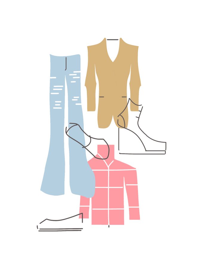 clothes and footwear illustration