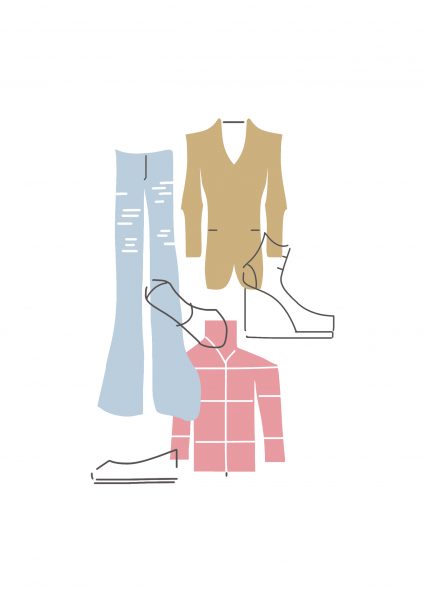 clothes and footwear illustration