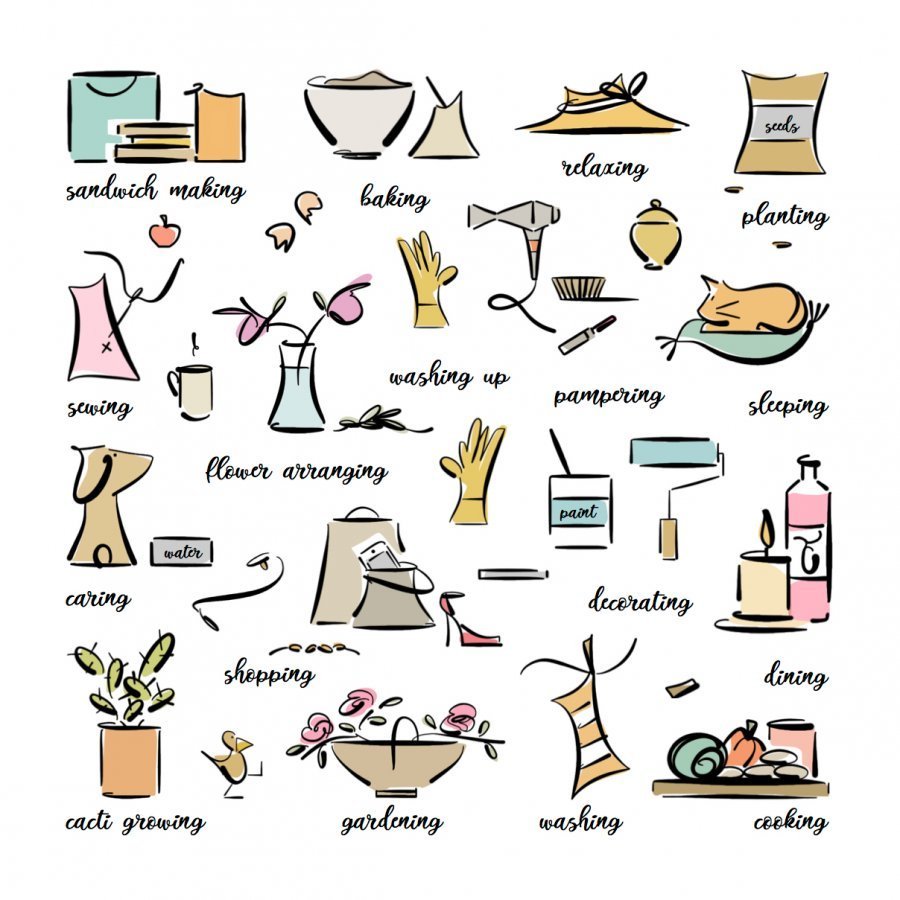 every day activities illustration