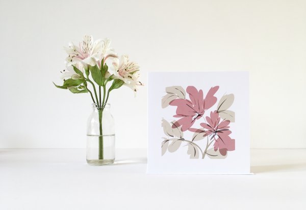 floral greeting card design photograph
