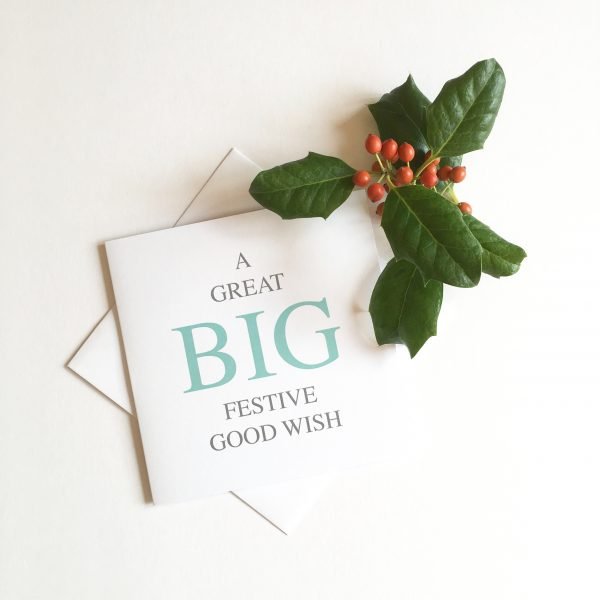 festive good wish big message greeting card