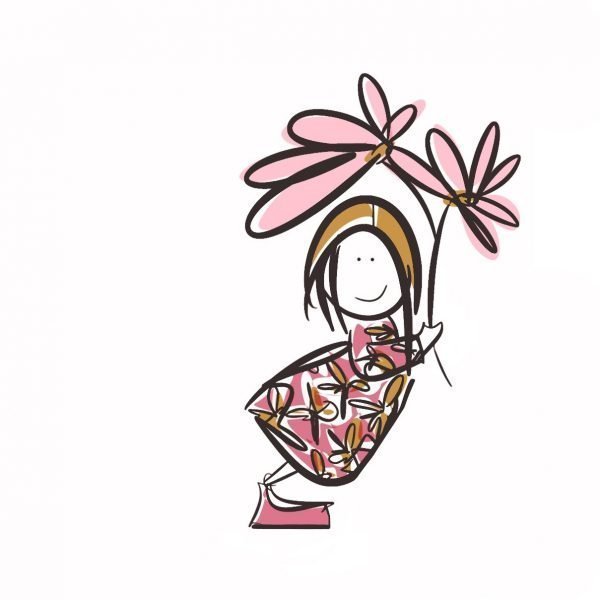 girl with flowers digital illustration lucy monkman